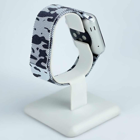 Ремешок для Apple watch 38/40/41mm Milanese Loop Band Military Gray Black